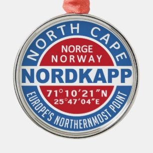 NORDKAPP Noorwegen Metalen Ornament
