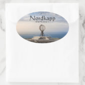 Nordkapp Noorwegen Ovale Sticker (Tas)