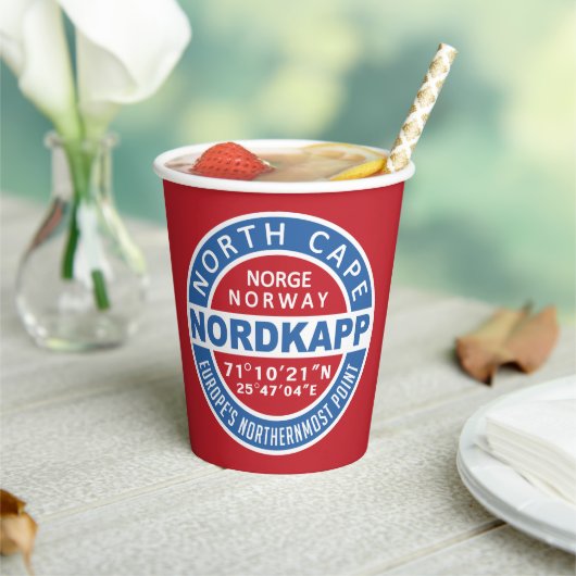 NORDKAPP Noorwegen papieren bekers (Insitu)