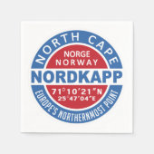 NORDKAPP Noorwegen papieren servetten (Voorkant)