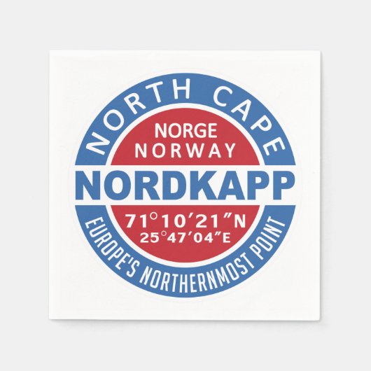 NORDKAPP Noorwegen papieren servetten (Voorkant)