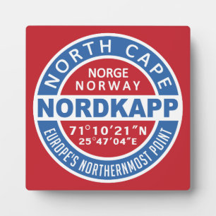 NORDKAPP Noorwegen plaque Fotoplaat