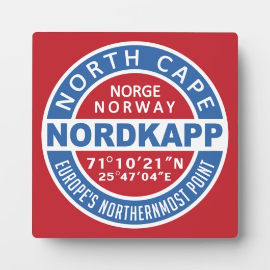NORDKAPP Noorwegen plaque Fotoplaat (Voorkant)