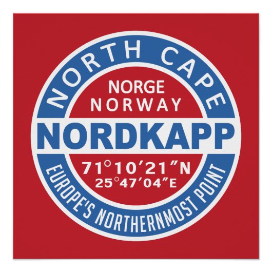 NORDKAPP Noorwegen poster (Voorkant)