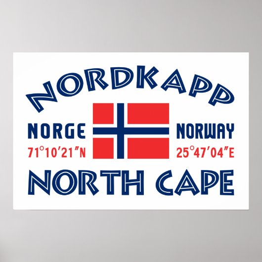 NORDKAPP Noorwegen poster (Voorkant)