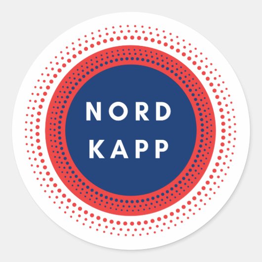 Nordkapp Noorwegen Ronde Sticker (Voorkant)