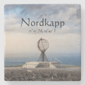 Nordkapp Noorwegen Stenen Onderzetter (Voorkant)