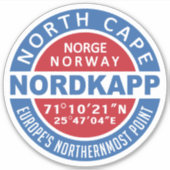NORDKAPP Noorwegen Sticker (Voorkant)