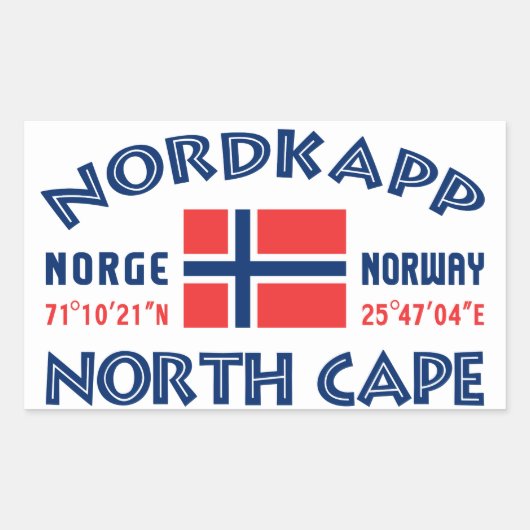 NORDKAPP Noorwegen stickers (Voorkant)