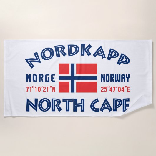 NORDKAPP Noorwegen Strandlaken (Voorkant)