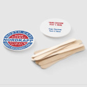 NORDKAPP North Cape aangepaste tekstventilatorset  Handwaaier (Niet-gemonteerd)