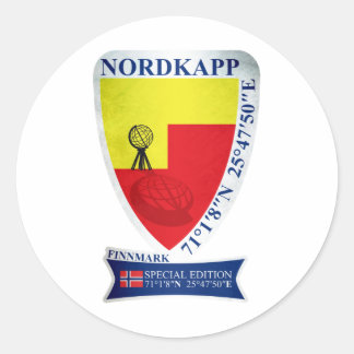 Nordkapp. Norway Special Edition Ronde Sticker