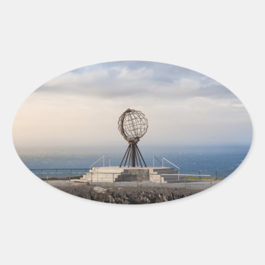 Nordkapp Ovale Sticker (Voorkant)