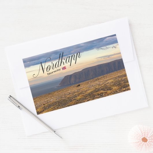 Nordkapp Rechthoekige Sticker (Envelop)