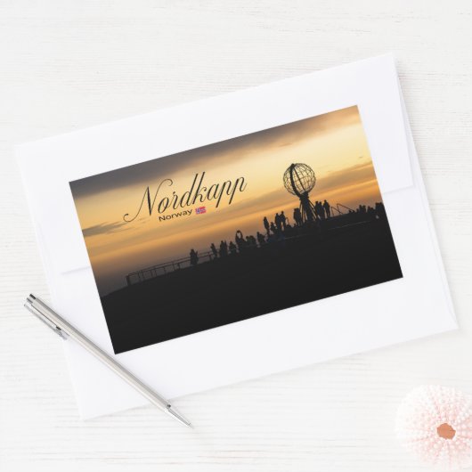 Nordkapp Rechthoekige Sticker (Envelop)
