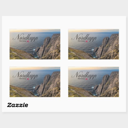 Nordkapp Rechthoekige Sticker (Vel)