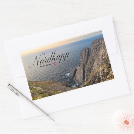 Nordkapp Rechthoekige Sticker (Envelop)