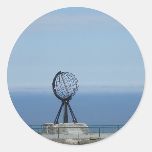 Nordkapp Ronde Sticker (Voorkant)