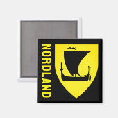 Nordland fylke wapen - NOORWEGEN Magneet (Voorkant / Achterkant)