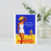 Nordney, meisje op het strand, Duitsland Briefkaart (Staand voorkant)