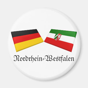 Nordrhein-Westfalen, Duitsland Vlagtegels Magneet