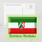 Nordrhein-Westfalen vlag Gem Briefkaart (Voorkant / Achterkant)