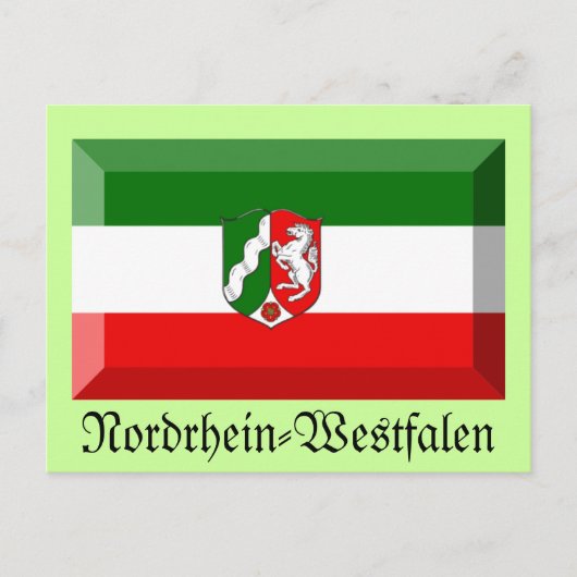 Nordrhein-Westfalen vlag Gem Briefkaart (Voorkant)