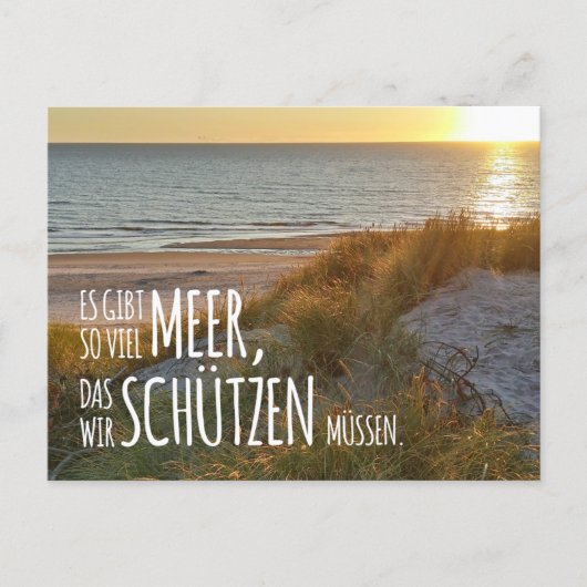Nordsee „Es gibt so viel Meer …“  Briefkaart (Voorkant)