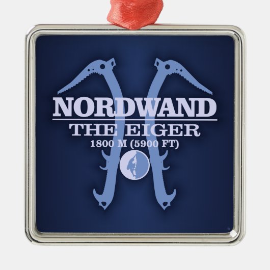 Nordwand "The Eiger" Metalen Ornament (Voorkant)