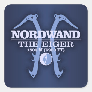 Nordwand "The Eiger" Vierkante Sticker