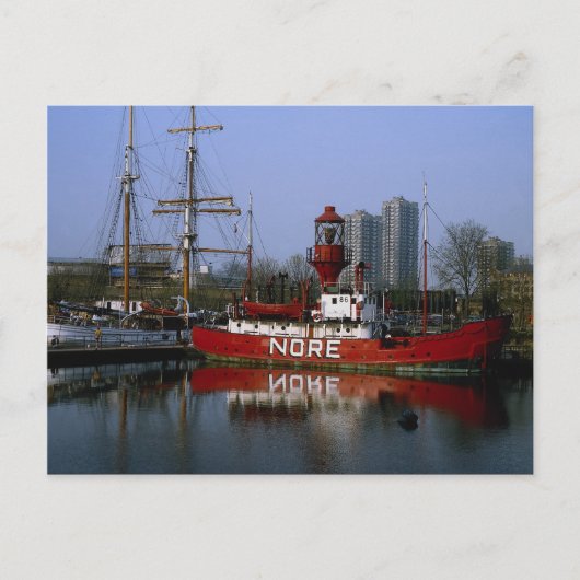 Nore Lightship, St. Kathrines dock, Londen, Englan Briefkaart (Voorkant)