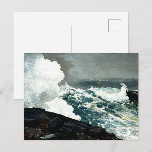 Noreaster - Kunstwerk van Winslow Homer Briefkaart (Voorkant / Achterkant)