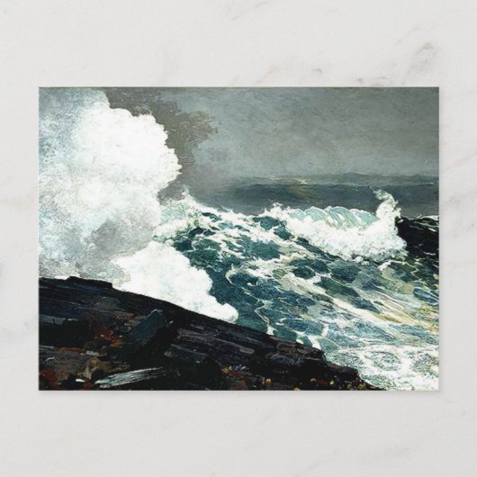 Noreaster - Kunstwerk van Winslow Homer Briefkaart (Voorkant)