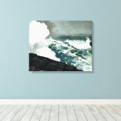 Noreaster - Verberoemd schilderij Winslow Homer Canvas Afdruk (Insitu (Houten vloer))