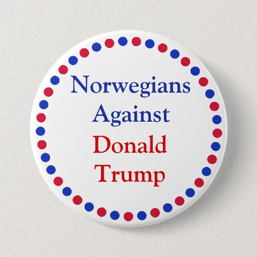 Noren tegen Donald Trump-Button Ronde Button 7,6 Cm (Voorkant)