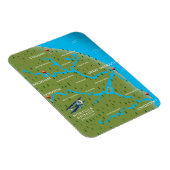 Norfolk Broads Engeland Kaart. Magneet (Rechterzijde)