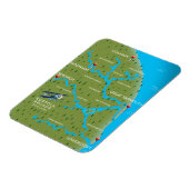 Norfolk Broads Engeland Kaart. Magneet (Linkerzijde)
