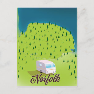 Norfolk Caravan-kaart Briefkaart