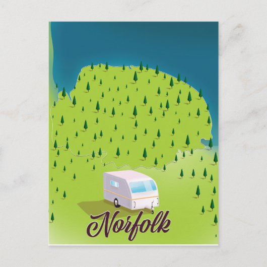 Norfolk Caravan-kaart Briefkaart (Voorkant)