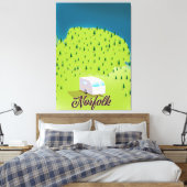 Norfolk Caravan-kaart Canvas Afdruk (Insitu (Slaapkamer))