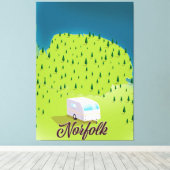 Norfolk Caravan-kaart Canvas Afdruk (Insitu (Houten vloer))