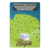 Norfolk Caravan map Notitieboek Mini Klembord (Voorkant)
