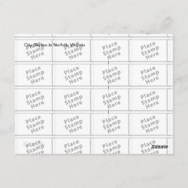 Norfolk City Skyline Briefkaart