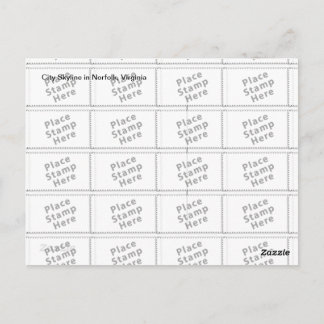 Norfolk City Skyline Briefkaart