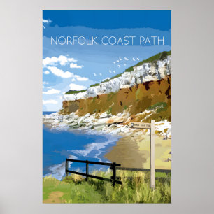 Norfolk Coast Path Nationaal Wandelpad Reisposter Poster