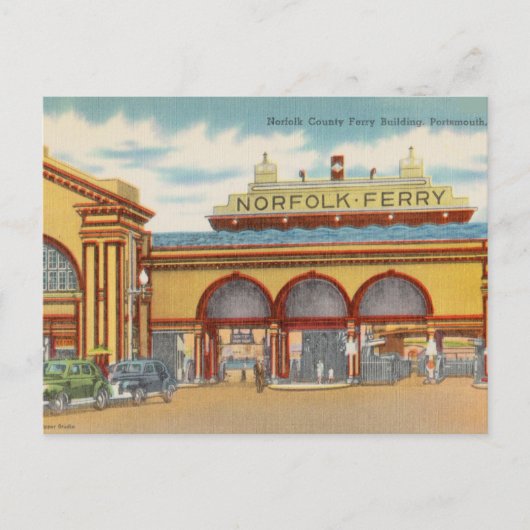 Norfolk County Ferry, Portsmouth, Virginia Briefkaart (Voorkant)
