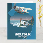 Norfolk East Anglia kaart (Gele Bloem)