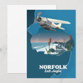 Norfolk East Anglia kaart (Voorkant / Achterkant)