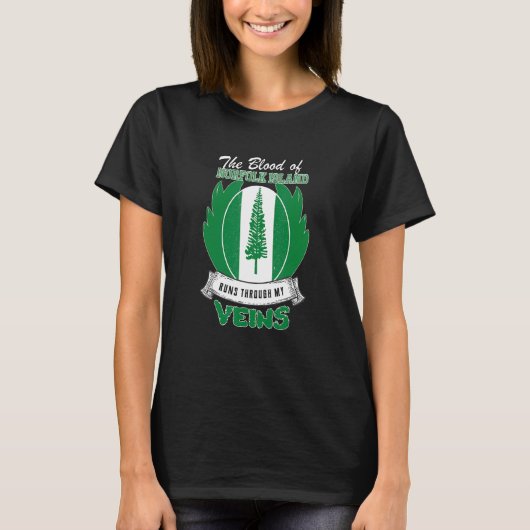 Norfolk-eiland in mijn aderen t-shirt (Voorkant)