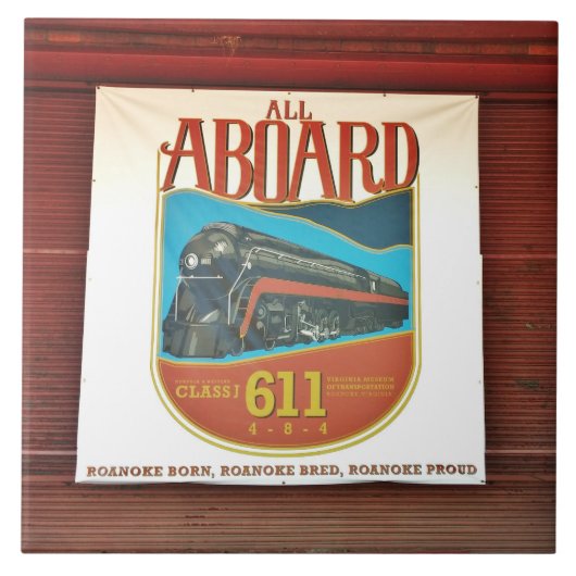 Norfolk en Westerne 611 Banner op de Tegel Tegeltje (Voorkant)